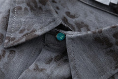 Threebooy  Hip Hop Snake Print Shirt Coats Men Oversized Summer Short Sleeve Shirts Streetwear Harajuku Blue Diamond Design Casual Blouse