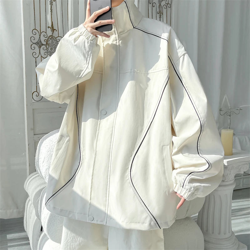 Threebooy Men's Korean Style Clothes for Men Outerwear Original Clothing Harajuku Men's Coats Models 2024 Spring Jackets Popular