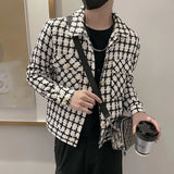 Threebooy New Style Men Spring High Quality Plaid Casual Jackets/Male Slim Fit Fashion Autumn Lapel Plaid  Coat S-3XL