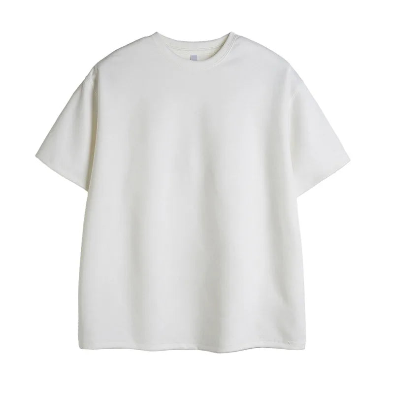 Threebooy  Summer Short Sleeved T-shirt Men Oversized Casual Round Neck T Shirt Men Streetwear Korean Loose Suede T Shirt Mens Top M-3XL