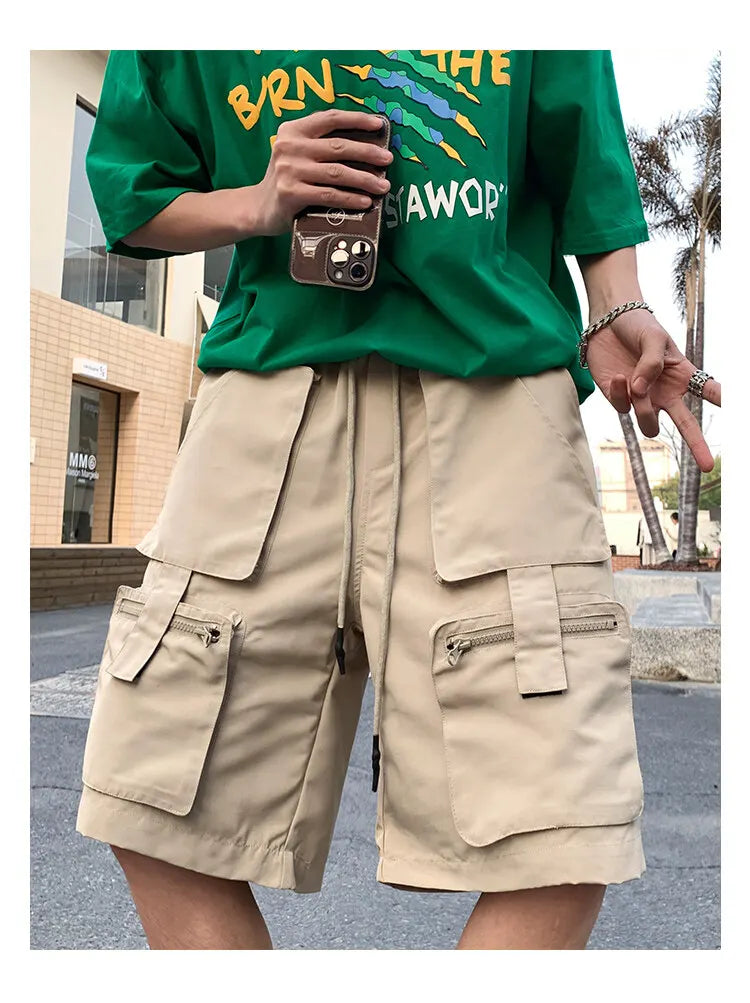 Threebooy Mens Summer Cargo Shorts Multi Pocket Casual Outdoor Sports Workwear Lightweight Comfortable Hiking Shorts Trendy Fashion