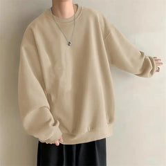 Threebooy Thin -hatless Sweaters Men Women Handsome High Sense of Spring Autumn Port Breeze Ins Casual Loose Long -sleeved Bottoming Shirt