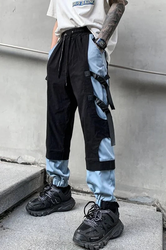 Men's Cargo Jogger Pants Pocket Hip Hop Leisure Casual Trousers Street Style