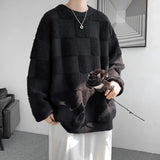 Threebooy Fashion Mens Sweaters Woolen Streetwear Knitted Pullovers Size M-8XL