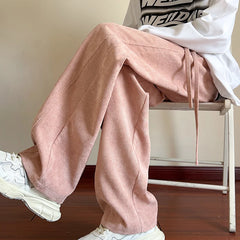 Threebooy Corduroy Pants Male Casual Jogger Pants Men's Women's Sweatpants Y2K Clothes Straight Wide leg Baggy Pants Trousers Streetwear