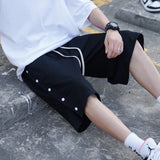 Threebooy Summer Mens Casual Buttons Shorts Style Bermuda Solid Sweatpants