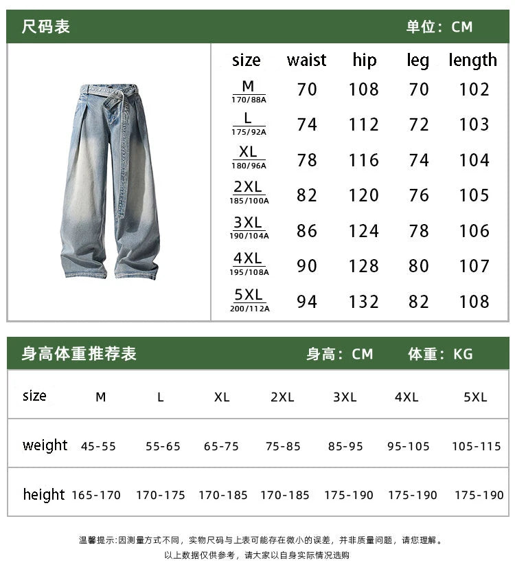 Threebooy Vintage Wash Light Blue Relaxed Fit Jeans 2025 New Arrival High Quality Distressed Denim Pants for Men Streetwear Fashion Youth