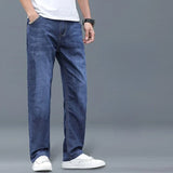 Threebooy Straight Loose Cotton Regular Jeans for Men 2024 Trend Casual Classic Trousers Mens Cowboy Pants New In Wide Leg Xs High Quality