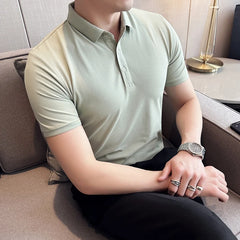 Threebooy High Quality New Summer Brand Polo Shirt High Quality Men's Short Sleeve Breathable Top Business Casual Polo Shirt for Men 4XL