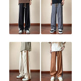 Threebooy Spring And Autumn New Fashion Loose Casual Pants Men's Corduroy Fashion Versatile Men's Straight-leg Sports Pants Men's Trousers