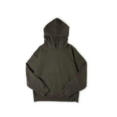 Threebooy  Unisex Fall Vintage USA Style Thickened Stand Collar Zip-Up Hoodie Face Cover Oversized Vibe Tech Outerwear