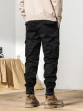 Threebooy New Multi-Pockets Winter Cargo Pants Men Fleece Liner Thick Warm Slim Fit Joggers Streetwear Casual Cotton Thermal Trousers