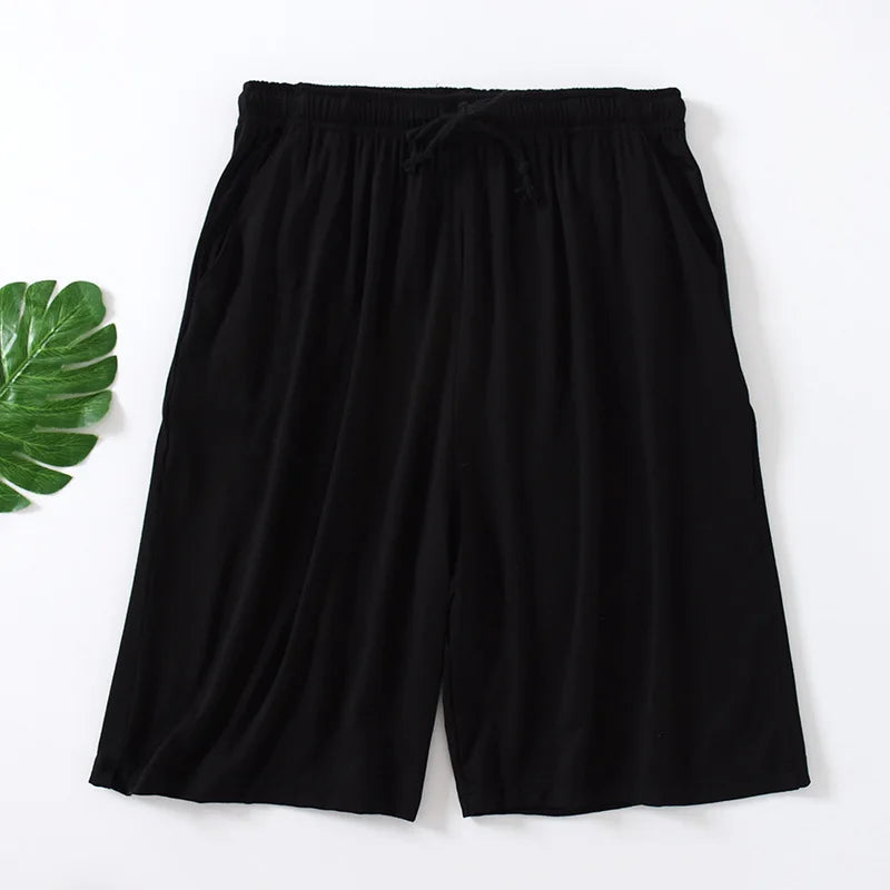 Threebooy  Men's Shorts Summer Thin Five-point Home Shorts Loose Casual Large Size Home Pajamas Beach Pants