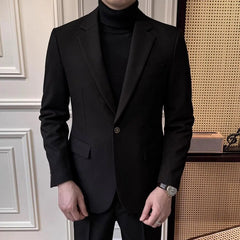 Threebooy  Men's New High-End 2 Piece Fashionable Stylish Jacket Casual Business Suit Premium For Wedding Groom