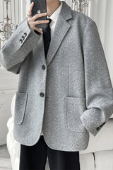 Threebooy Woolen Coat for Man Winter Coats Man Wool and Mix Mens Overcoat High Quality Elegant Men Jackets New Black Men's Clothing