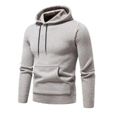 Threebooy New Autumn Winter Hoodies Men Fashion Hooded Sweatshirts Men Casual Knitted Pullovers Hooded Streetwear Solid Sports Sweatshirts