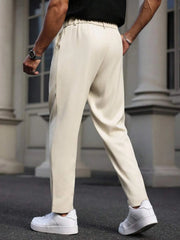 Threebooy  plus Size Men's Casual Trousers for Business Travel Comfortable Loose Fit Long Pants