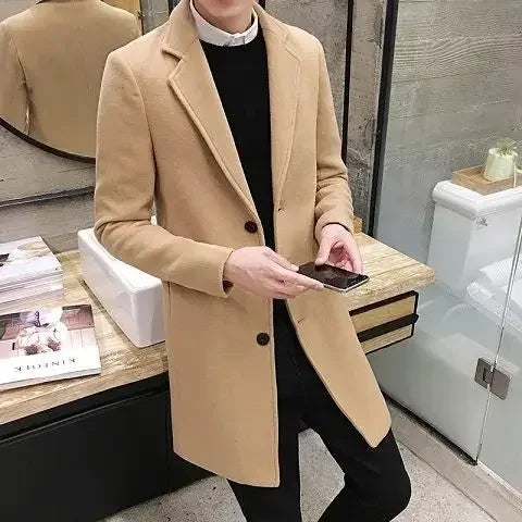 Threebooy New In Male Coats Trendy Luxury Designer Cheap Clothes Offer Clothing Fashion Men's Wool & Blends Jackets Casual Aesthetic