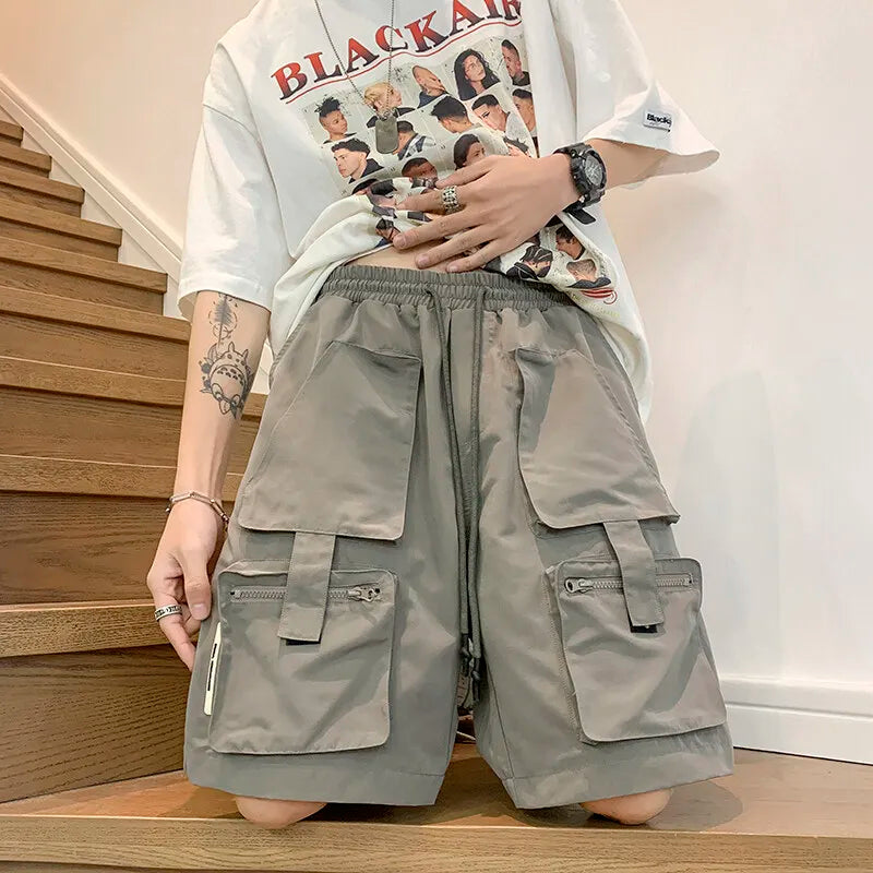 Threebooy Mens Summer Cargo Shorts Multi Pocket Casual Outdoor Sports Workwear Lightweight Comfortable Hiking Shorts Trendy Fashion