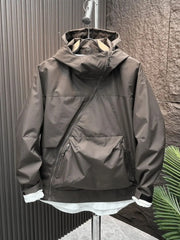 Threebooy Japanese Outdoor Waterproof Jacket Multi-pocket Youth Workwear Hooded Jacket Men's Autumn Casual Trendy Suit Aesthetic Chic