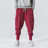 Threebooy Men's Black Red Pants Hip Hop Streetwear Fashion Jogger Harem Trousers Man Casual Sweatpants Male Pants Big Size 5XL