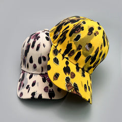 Threebooy  Graffiti Leopard Stripe Print Baseball Hats New Unisex Personal Outdoor Breathable Sunshade Versatile Fashion ins Snapback Caps