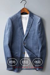 Threebooy  Men's Autumn Spring Solid Warm Flannel Suit Jacket Casual Loose Sports Plus Size Thickened High-Grade Soft Outdoor Wear Coat