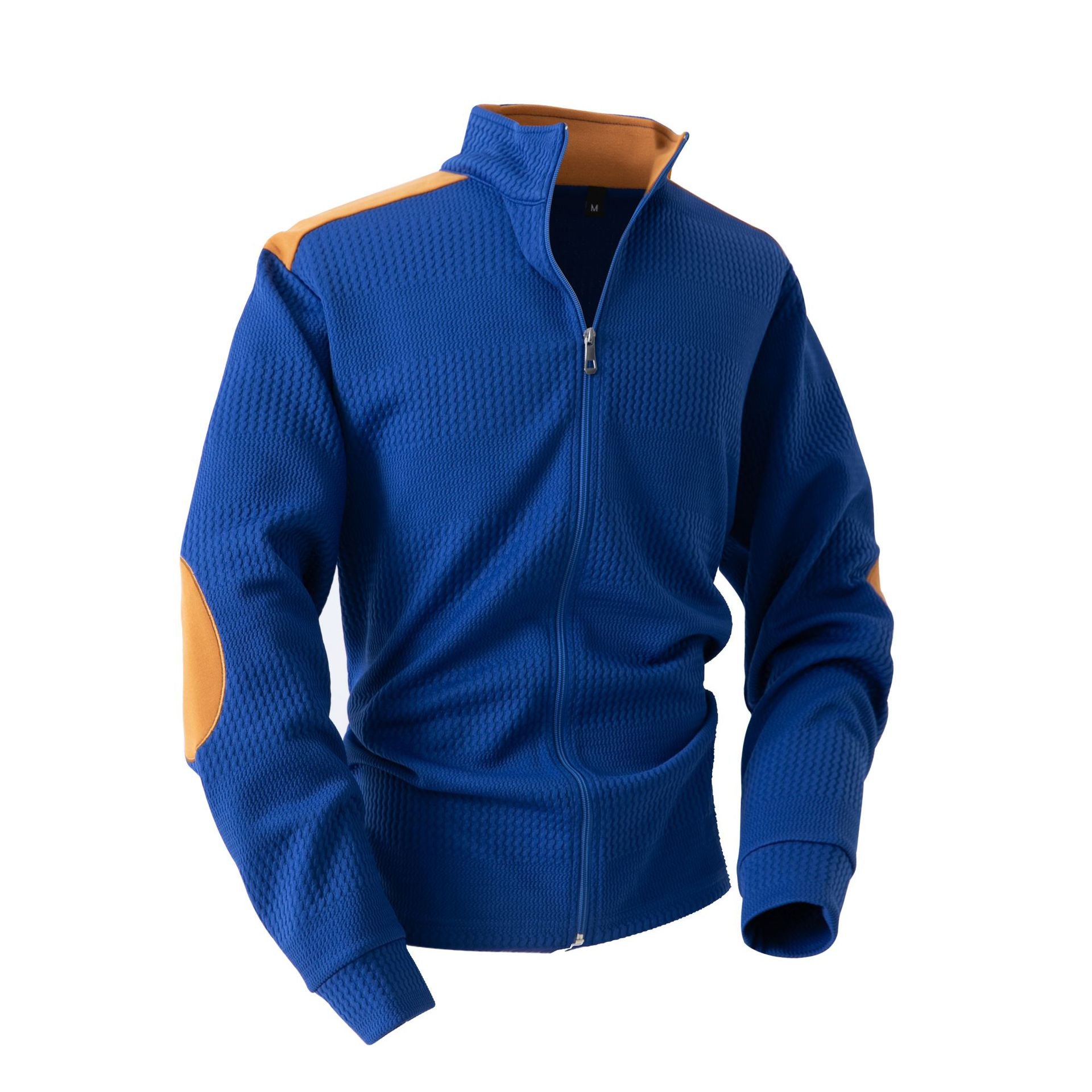 Threebooy Spring Autumn Men's Patchwork Jacket Jacquard Wrist Embroidery Zipper Cardigan New Fashion Casual Loose Tops Coat Oversized