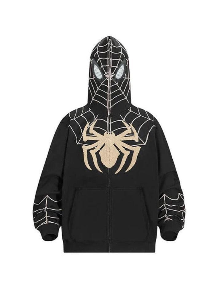 Threebooy Men's Spider Man Styling Print Oversized Hoodie