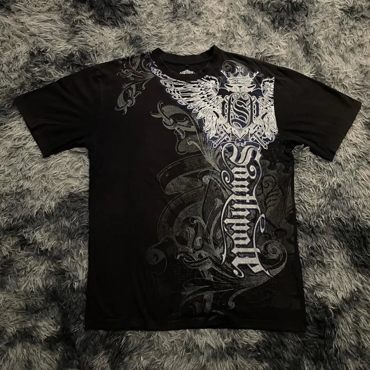 Threebooy 2000s Short Sleeve Tapout Hip Hop Skulls Letter Graphic t shirts Men Clothes Casual Gothic Streetwear Goth Cotton Oversized Tops