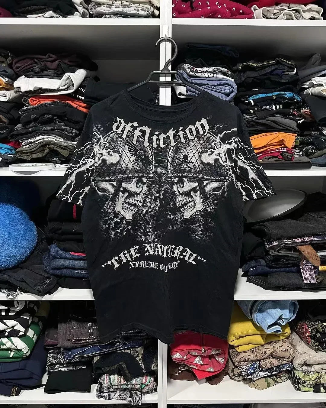 Threebooy 2000s Cyber Grunge Graphic T-shirt Y2K Star Skull Print Short Sleeve Tees Japanese Emo Vintage E girl Gothic T shirt Women Men