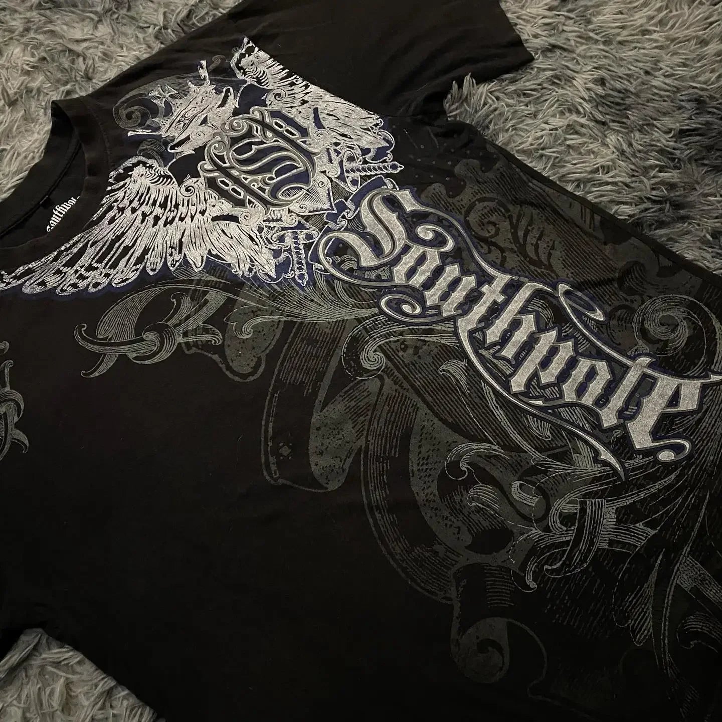 Threebooy 2000s Short Sleeve Tapout Hip Hop Skulls Letter Graphic t shirts Men Clothes Casual Gothic Streetwear Goth Cotton Oversized Tops