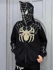 Threebooy Men's Spider Man Styling Print Oversized Hoodie