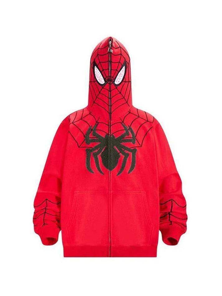 Threebooy Men's Spider Man Styling Print Oversized Hoodie
