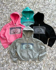 Threebooy 2000s Retro Men's and Women's Hoodies Printed Personalized Patterns Y2K Style Streetwear Hooded Cardigan Long Sleeve New Tops