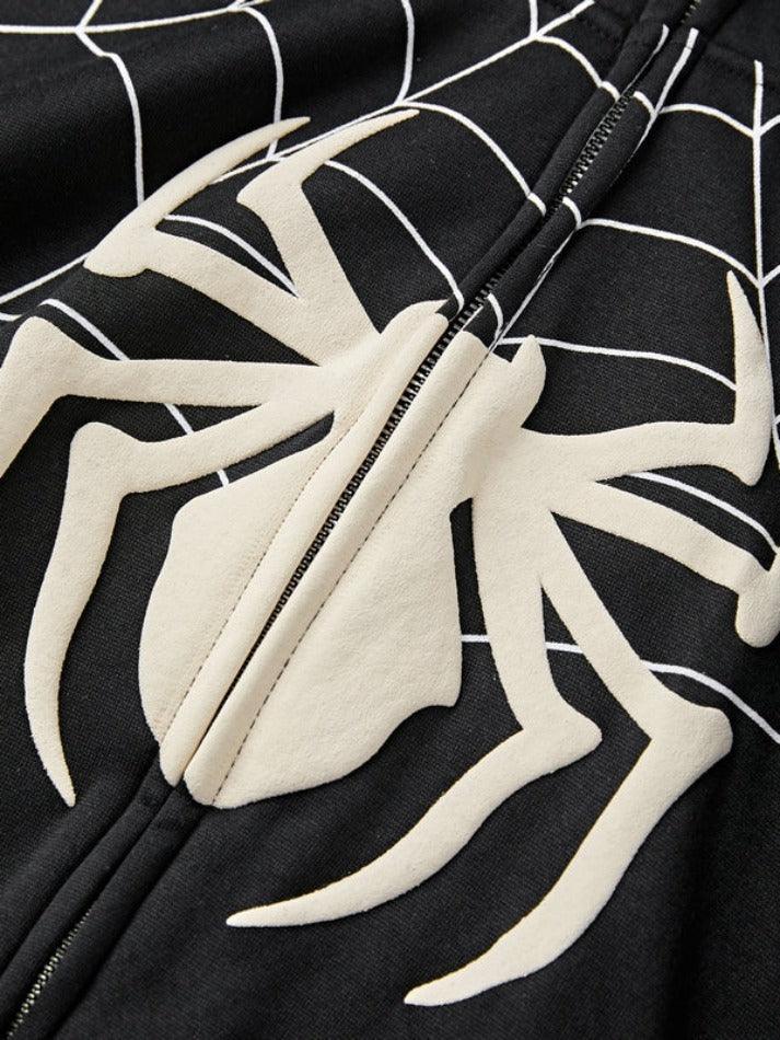 Threebooy Men's Spider Man Styling Print Oversized Hoodie