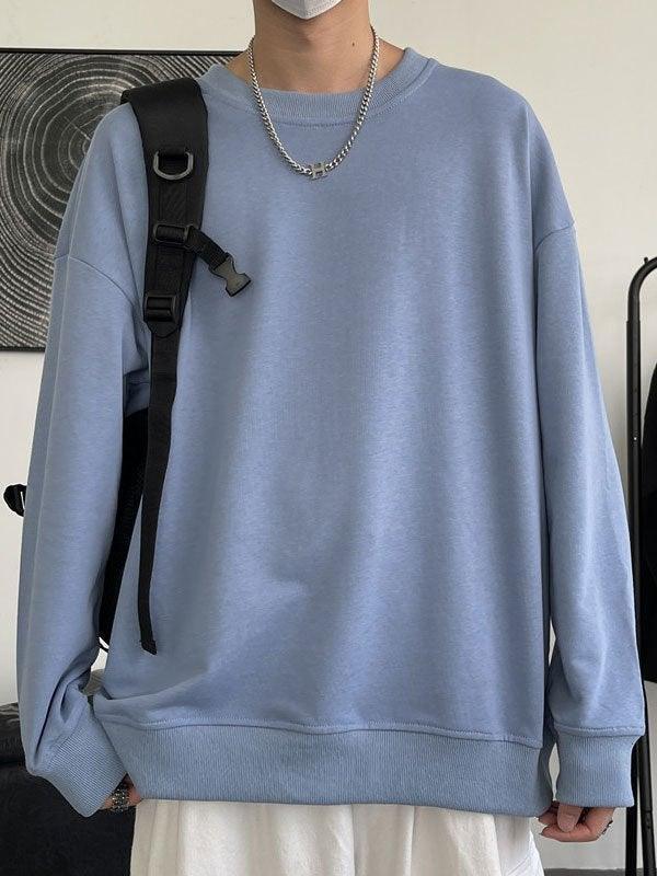 Threebooy Men's Basic Crew Neck Sweatshirt
