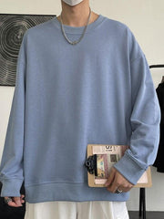 Threebooy Men's Basic Crew Neck Sweatshirt
