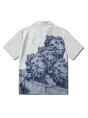 Threebooy Men's Poseidon Print Short Sleeve Shirt