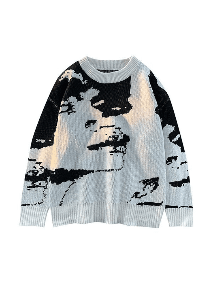 Threebooy Men's Vintage Dyed Pullover Sweater