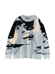 Threebooy Men's Vintage Dyed Pullover Sweater