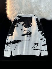 Threebooy Men's Vintage Dyed Pullover Sweater