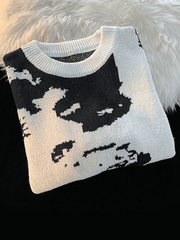 Threebooy Men's Vintage Dyed Pullover Sweater