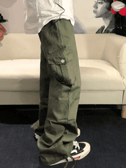 Threebooy Men's Vintage Straight-Leg Cargo Pants
