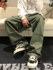 Threebooy Men's Vintage Straight-Leg Cargo Pants
