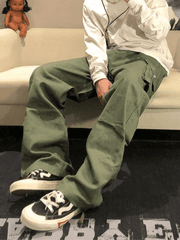 Threebooy Men's Vintage Straight-Leg Cargo Pants