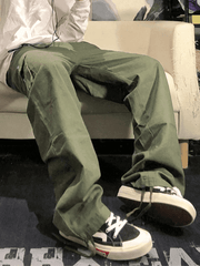 Threebooy Men's Vintage Straight-Leg Cargo Pants