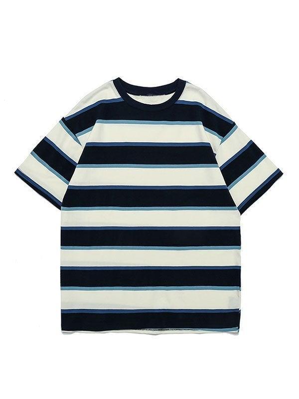 Threebooy Men's Vintage Striped Tee
