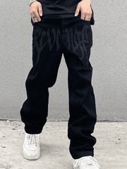Threebooy Men's Washed Revenge Straight Leg Jeans